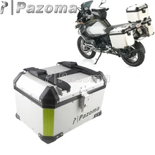 Для Honda Harley BMW Triumph мотоциклы мото Серебристый Алюминиевый задний ящик верхний чехол пассажирский багажный ящик