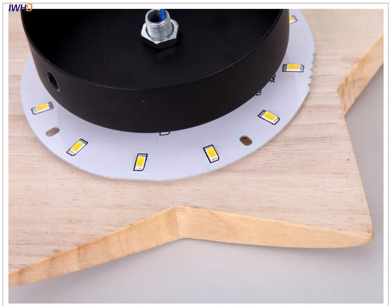 IWHD Wooden Wall Lamp Simple Nordic Wall Light LED Wall+Lamps Mirror Light Bathroom Light Creative Fixtures For Home Lighting (1)