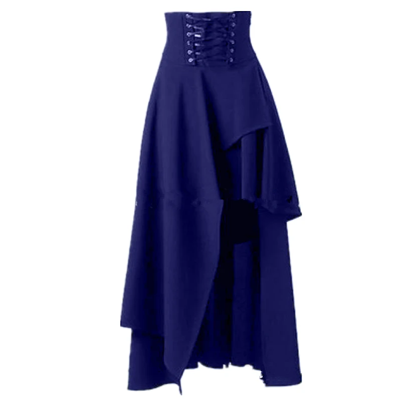 Средневековый косплей женская готическая юбка лолита ремень ОСА корсет юбки сценическое представление на Хэллоуин костюмы среднего возраста - Цвет: Blue