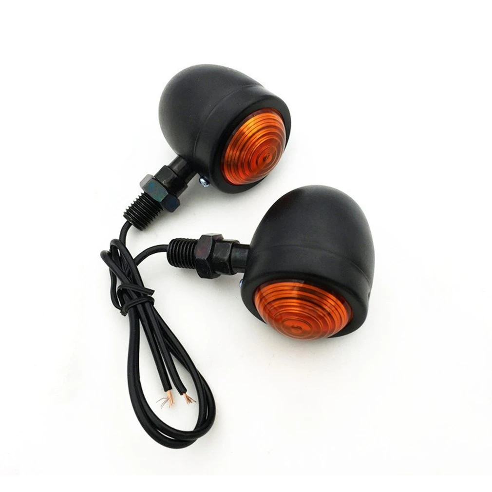 2x Motorcycle LED Wires Turn Signal Blinker Brake Lights Black Bullet 2x Motorcycle LED Wires Turn Signal Blinker Brake Lights Black Bullet