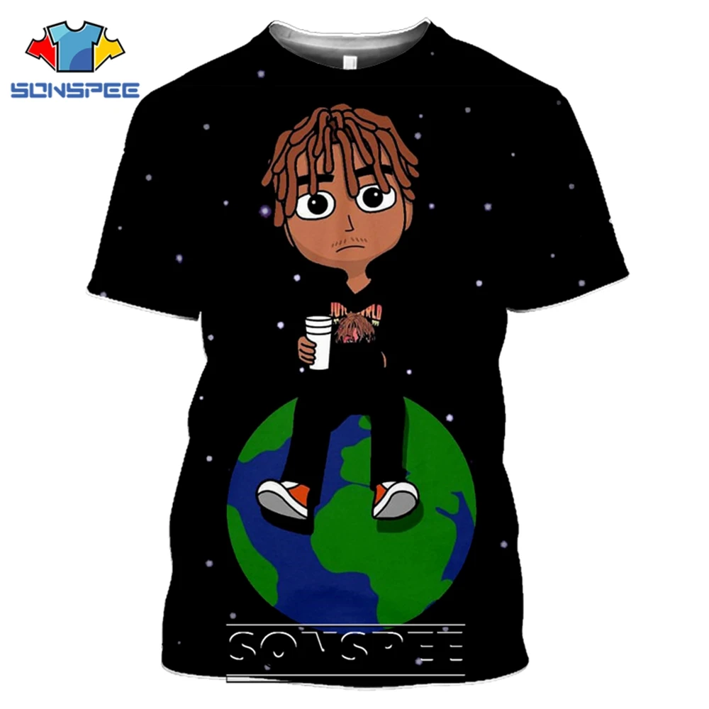 SONSPEE T-shirts Juice Wrld 3D Print Men Women Hip Hop Singer Short Sleeve Streetwear Rap Respect Casual Tees Tops Shirt (15)