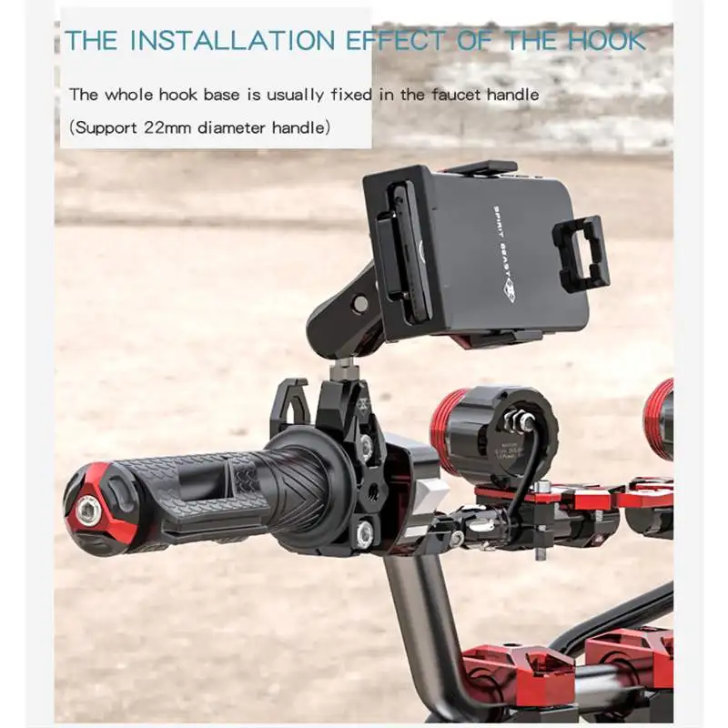 SPIRIT BEAST Motorcycle Modified Phone Holder Stent Cool Styling For 4.5-6 Inch Handle Bar Mount Holder Riding Bicycle GPS Stand