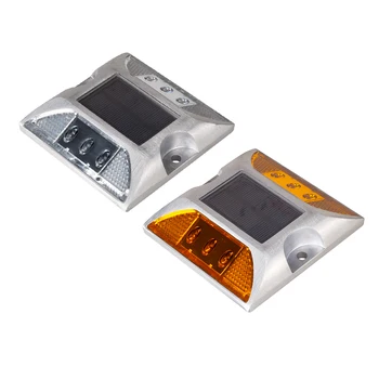 

2pcs LED Solar Pathway Light Waterproof Outdoor Ground Road Traffic Stud Lamps Home Garden Under Ground Lamp