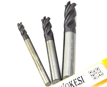 

Pack of 3,Std Length,4Flutes,HRC55,TiAlN Coated,Metric,Solid Carbide,Square Nose End Mill,CNC Router Bits Cutting Milling Tools