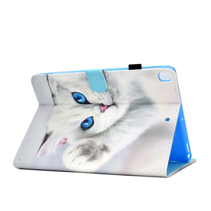 Чехол для iPad 10,2 Smart Cover для Apple iPad 7th Generation A2200 A2198 A2232 Funda планшет мультфильм подставка в виде кошки оболочки+ подарок