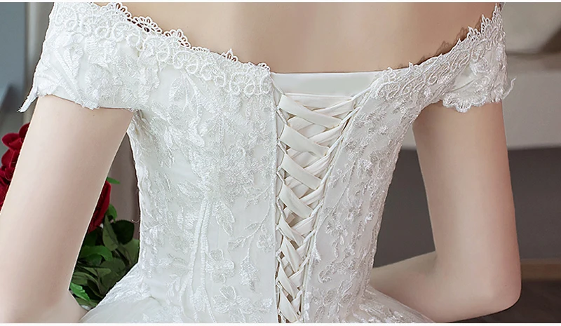 Сексуальный вырез «сердечко» Королевский бальное платье для процессии свадебное платье Роскошные кружевное, с коротким рукавом, на шнуровке свадебное платье для принцессы