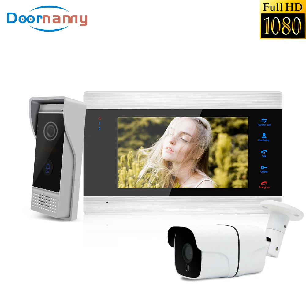 Doornanny 1080P Video Intercom For Home Apartment Doorbell & Intercom With Camera Kit 1080P Video Door Camera Entry  Home Panel