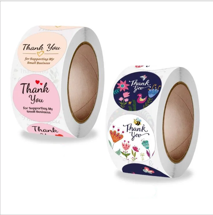 500pcs Thank You Stickers For Supporting Small Business Paper Label Sticer for Food Smaple order Envelope Seal | Украшения и