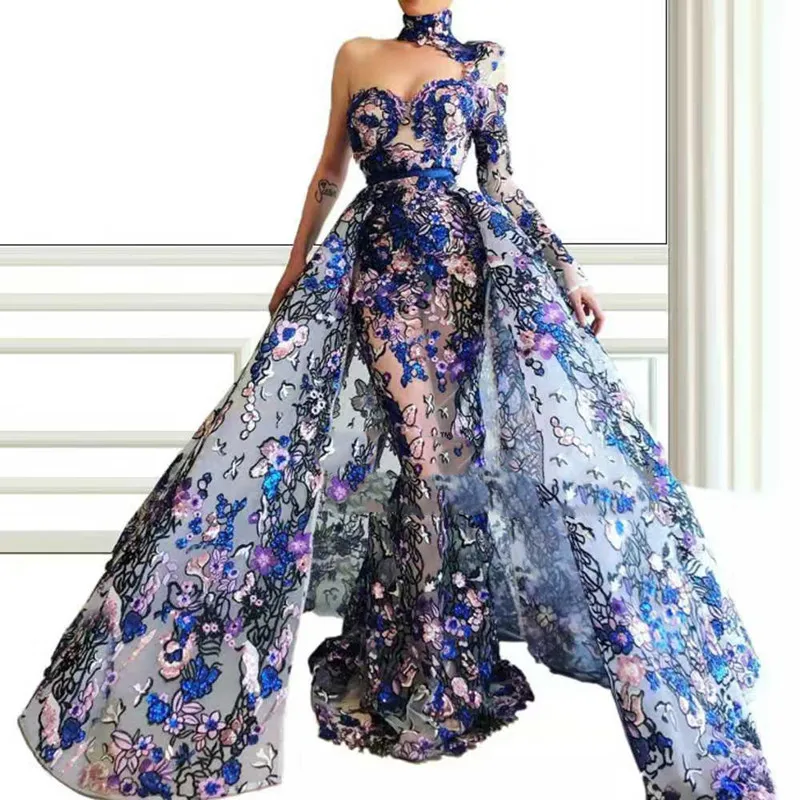 

2019 High Quality African Lace Fabric emerald French Net Embroidery Sequins Tulle Lace Fabric For Nigerian Party Dress