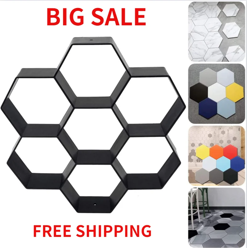 Garden Pavement Mold DIY Path Making Manually Paving Cement Brick Tool Stepping Stone Block Pavement Buildings Path Maker Mold