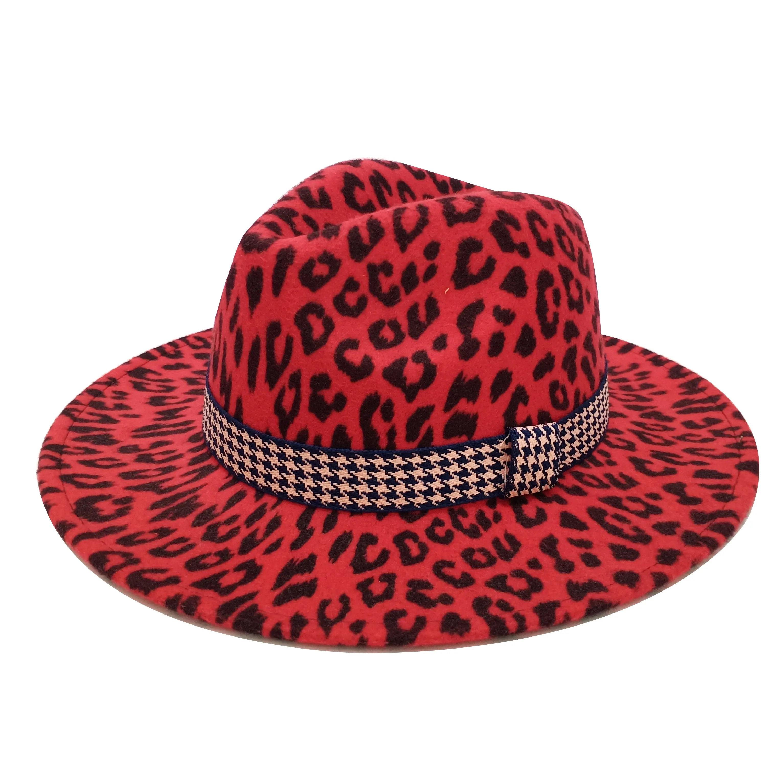 Fedoras Hats For Women Pearl Belt Unisex Water Drop Hat Red Bottom Leapord Pattern Fedoras Jazz Cap Hat Church шапка sombrero mens summer fedora hats