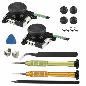 

3D Analog Thumbstick Joystick with Repair Tools Kit for Nintendo Switch Joy-con Controller Repair Parts Rocker Replacement