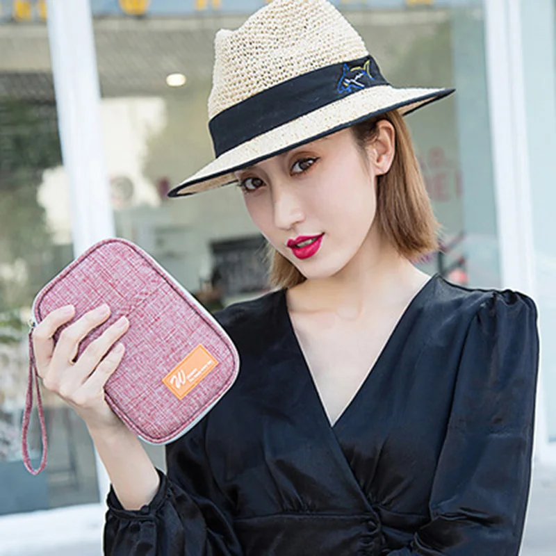 

1Pc Women Travel Passport Bag Credit ID Card Holders Cash Wallet Purse Documents Case Zipper Organizer Belt Unisex Popular