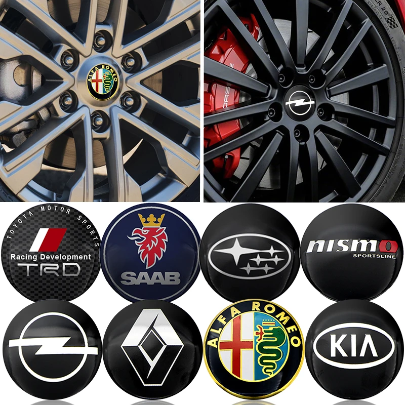 4pcs 5.6cm Car Wheel Hub Center Sticker Auto Decal for Alfa Romeo Giulia Stelvio Brera 147 156 159 166 GT Mito Tonale Calipers | Автомобили