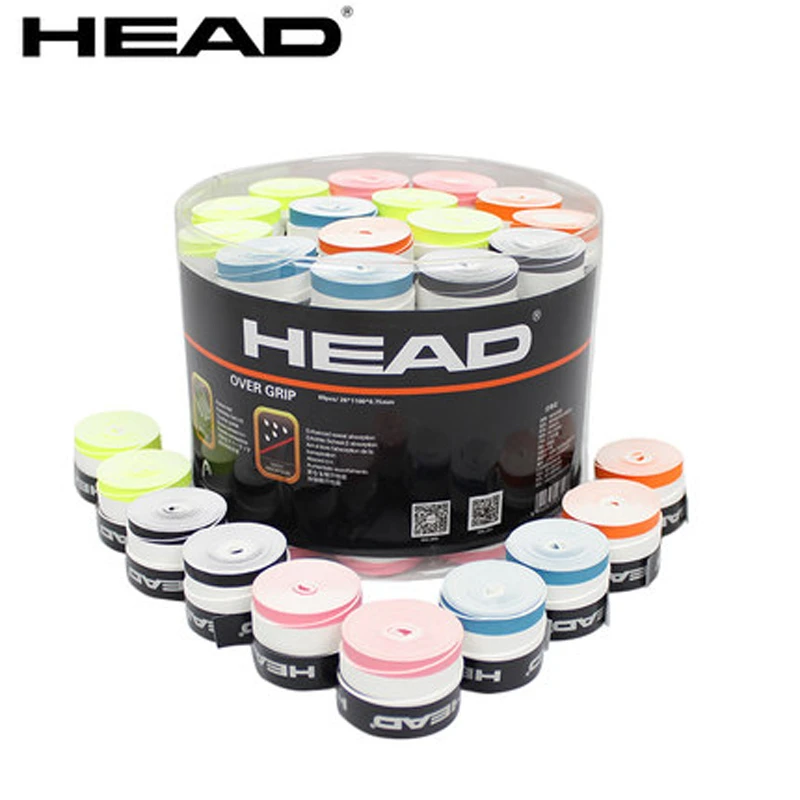 10Pcs HEAD Tennis Overgrip Tennis Grip Racket Padel Overgrip Shock Absorber Sweatband Badminton Squash Griptape