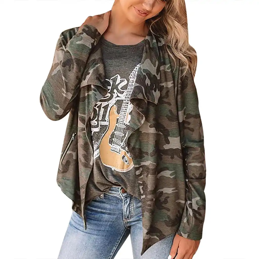 ladies camo denim jacket