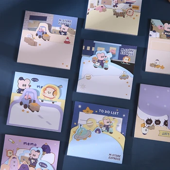 

80 Pages Fairy Tale Manufacture Series Cute Mouse Memo Pad Kawaii Stationery N Times Sticky Notes Portable Notepad School Supply