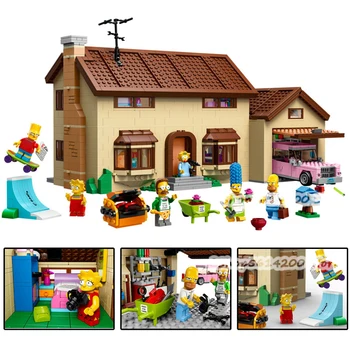 

In Stock 2575pcs Lepining 16005 83004 THE Simpsons Series 71006 Models Building Simpsons House Building Blocks Toy Hobbies