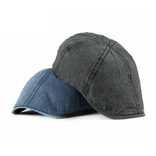 Новая вымытая хлопковая плоская кепка мужская газетная Кепка s таксистка шляпа мужской плоский Плющ шляпа легкий Гэтсби берет водителя