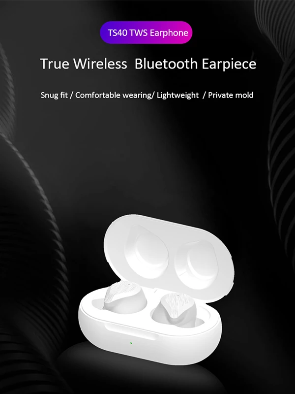 TyRoq TS40 светильник вес наушников TWS Беспроводной наушники Bluetooth 5,0 сенсорное управление наушники-вкладыши носить безопасно 18 ч Время работы в режиме воспроизведения