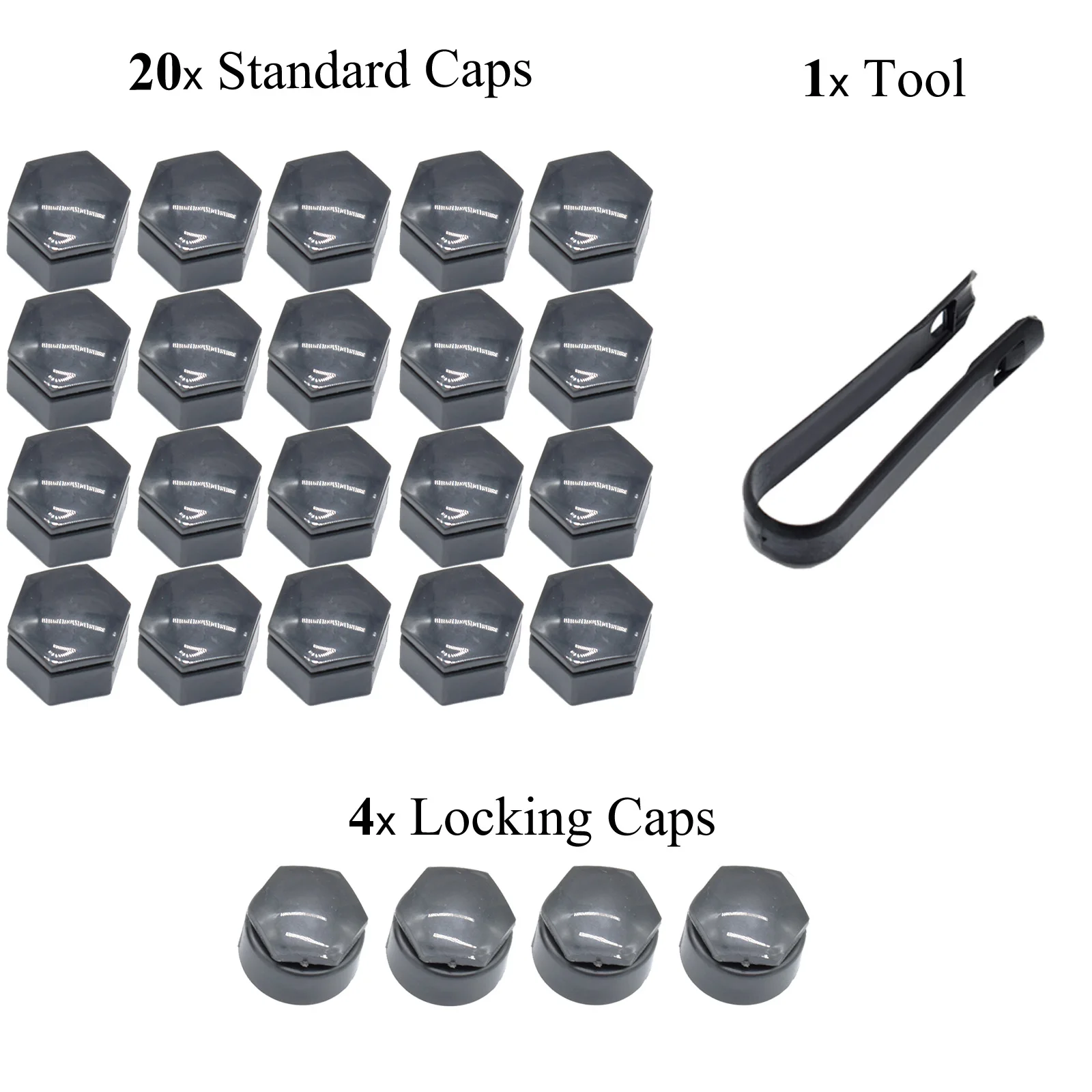 Wheel Center Nut Bolt Tire Screw Cap Dust Water Proof Cover 24pcs 22mm with Tool for Opel Vauxhall Holden Insignia 2010-17 wheel nut caps wheel nut covers