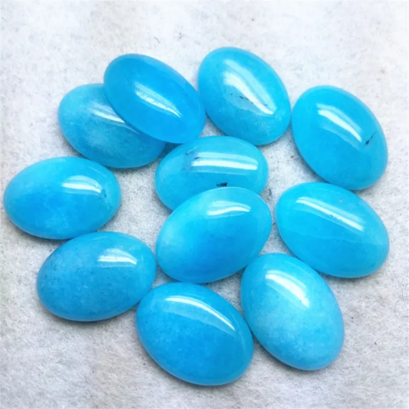 10PCS Nature Blue Jasper Stone Cabochons Oval Shape Size 18x25MM DIY Jewelry Findings Unique Items Free Shipping Wholesale | Украшения и