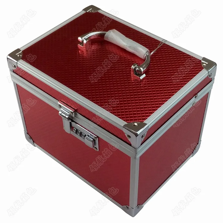 

Manufacturers Direct Selling Multi-color Password Suitcase Hand Aluminum Alloy Makeup Box Manicure Kit Foot Massage Box
