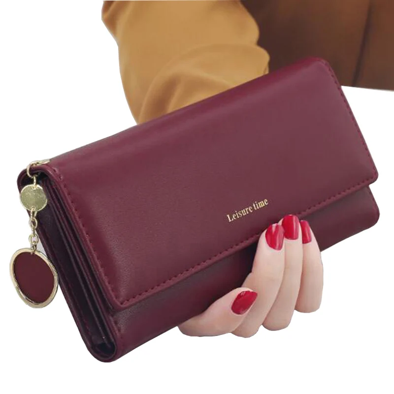 

Ladies' long-sleeved wallet fashion tassel zipper trend heart-shaped pendant lychee multi-functional student wallet