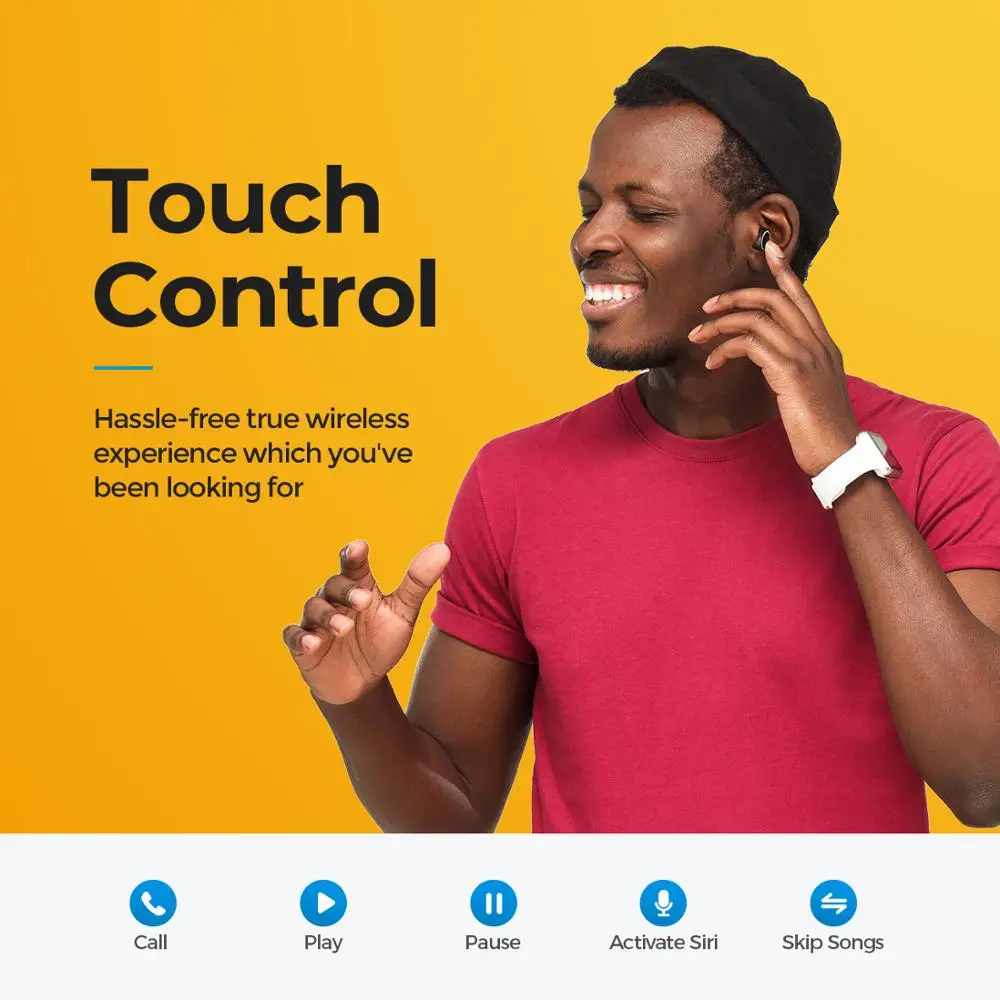Mpow T6 Wireless Earbuds Unique Touch 