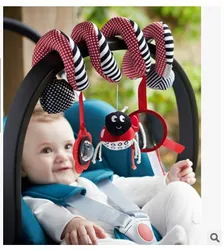 Hochet en spirale à suspendre pour bébé, jouet éducatif de couleur, hochet en peluche souple autour du lit, jouets de landau, cloche pendentif 