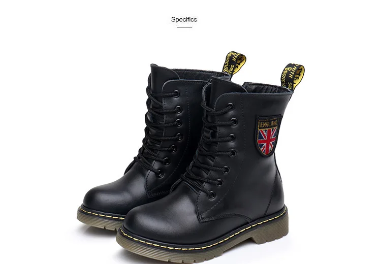 Boots Kids Genuine Leather Winter Fur Ankle Boots For Boys Toddler Fashion Girls Snow Boots Childrens Shoes