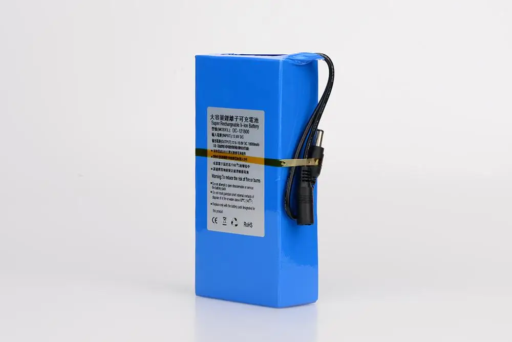 MasterFire 10 компл./лот Портативный AC/DC 12V 18000mah супер Перезаряжаемые литий-ионный Батарея пакет для видеонаблюдения Камера видео Регистраторы