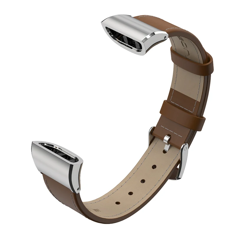 brown silver Ремешок Mijobs из натуральной кожи для huawei Honor band 3, ремешок, браслет, смарт-браслет, браслет Correa Honor Band, 3 ремешка, аксессуары - Цвет: brown silver