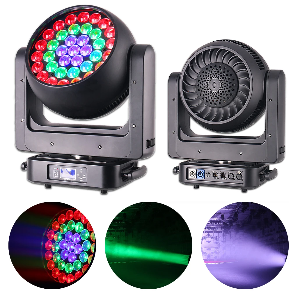 YUER Professional DJ Lights 37x20W Bee Eye Wash Beam LED Zoom Moving Head Disco Lights LED For Stage Party Large Concert Light