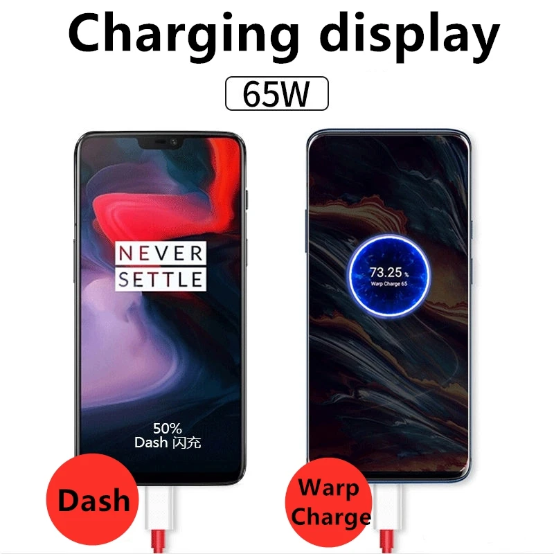 Original Oneplus Warp Charge 65 Charger Fast Charge 65W Dash Chargers Oneplus 5t Adapter For OnePlus 8T/8/7T/7/6T/6/5/ 6A Cable usb c 20w