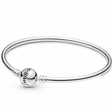 Подлинный 925 пробы серебряный браслет настоящее сердце один в миллионе застежка змея браслет подходит бисера Шарм Diy ювелирные изделия