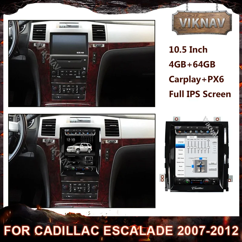 

Vertical Screen 10.5 inch 1920*1080 Android Car DVD GPS Navigation Car Radio For Cadillac Escalade 2007-2012 Head Unit