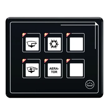 

13V 30V Boat Led Car Touch Screen Switch Panel 6 Gang Caravan Waterproof Universal Overload Protection Slim Truck Backlight