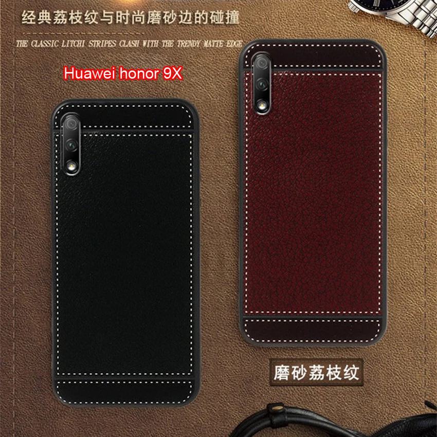 Чехол для Huawei honor 9X мягкий черный силиконовый чехол 6 59 дюйма с классическими