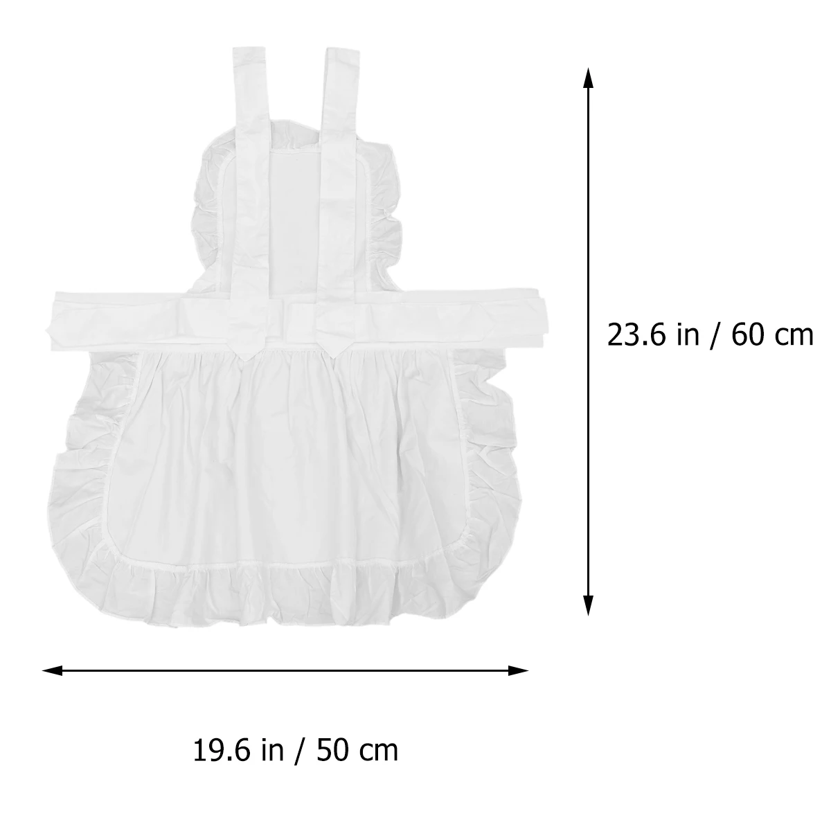 White Waitress Apron Women Cooking Apron Pure Cotton Cute Aprons for Girls Vintage Retro