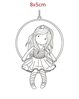 

girl clear stamps and metal cutting dies