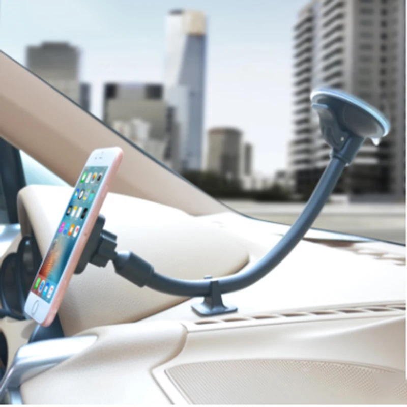 Universal Smartphone Cell Phone Car Holder Windshield Long Arm Mobile Stand Support Telephone Bracket Magnet Mount Holder