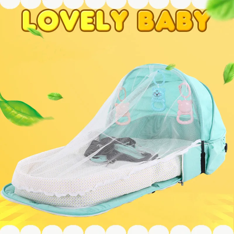  Baby Bed Portable Folding Baby Bed Nest Cot For Travel Foldable Bed Bag With Mosquito Net Infant Sl