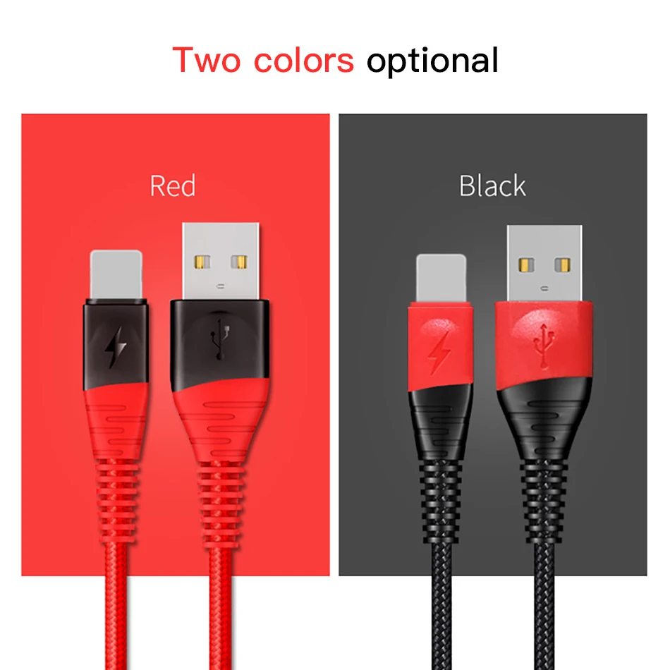 ACCEZZ 2A кабель освещения для iPhone XR X XS 7 8 6s Зарядное устройство USB 1 м/2 м высокопрочный 2A Быстрая Зарядка Кабели для мобильных телефонов кабель для передачи данных