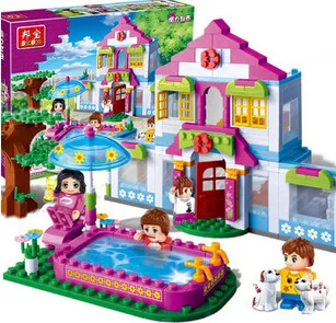 

BanBao GIRL'S Series Dreamy House 6109 Electric Dynamic Children'S Educational Assembled Building Blocks Toy