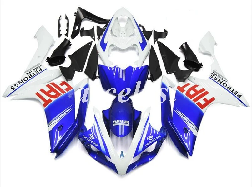 Топ литья под давлением ABS мотоцикл Полный обтекатели комплект подходит для YAMAHA YZF-R1 2007 2008 07 08 Кузов Набор белый красный - Цвет: blue