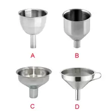 Flask Funnel Stainless-Steel Small Kitchen Mini Filling Narrow-Mouth-Bottles for Jug