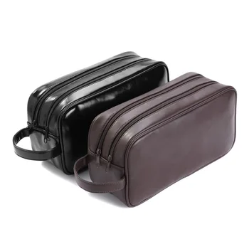 

Portable Black Pencil Case Large Capacity PU Leather Pencil Bag Box for Student Gifts Office Supplies Stationery Storage Bag