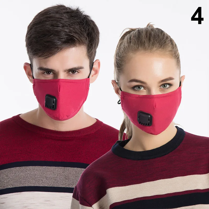 Newly 1 Pcs Mouth Face Mask Cotton Dustproof Breathable PM2.5 for Outdoor Cycling Winter FIF66 - Color: 4