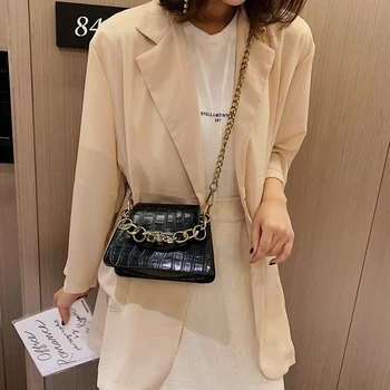 

New Fashion Women Chain Mini Messenger Bags Stone Pattern Handbag and Purse Ins Shoulder Crossbody Bag Trend Female Travel 2019